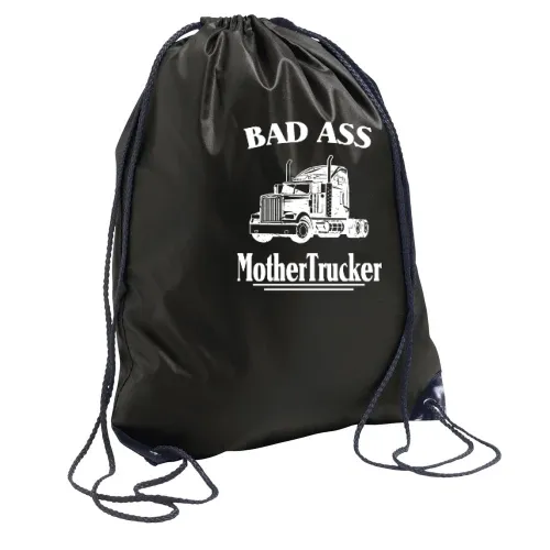 Truck Fahrer LKW Bad Ass Mother Trucker Spruch Rucksack Sonstig. Turnbeutel
