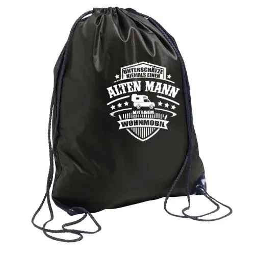 Unterschätze Niemals Alten Mann mit Wohnkabine Rucksack Sonstig. Turnbeutel