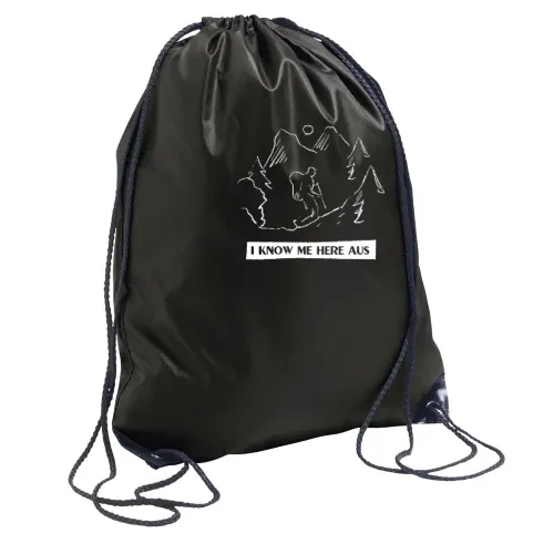 Wanderer Spruch Denglisch - I Know Me Here Aus Rucksack Sonstig. Turnbeutel