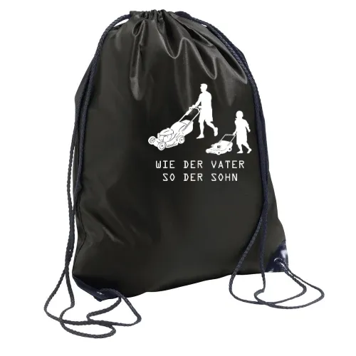 Wie der Vater So Der Sohn Rasen Mähen Gartenarbeit Rucksack Sonstig. Turnbeutel