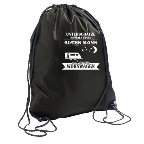 Wohnwagen Camping Rentner Camper Alter Mann Spruch Rucksack Sonstig. Turnbeutel
