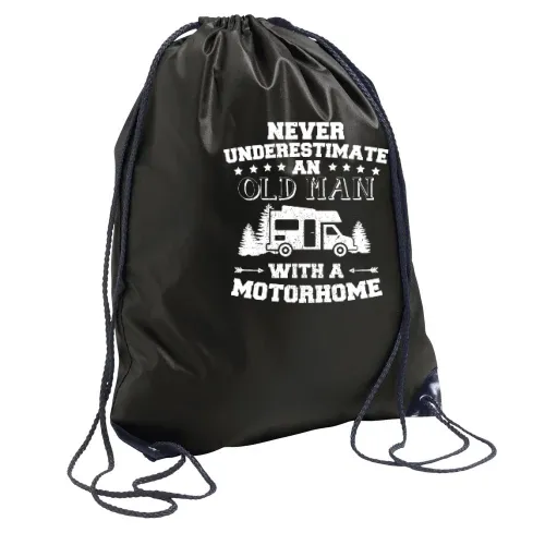 WOMO Wohnmobil Camper Camping Rentner Alter Mann Rucksack Sonstig. Turnbeutel