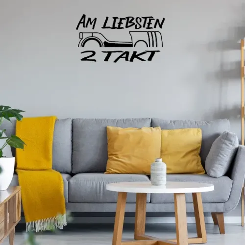 2Takt Enduro Mopedfahrer - Am Liebsten Zweitakt Sonstig. Wandtattoo