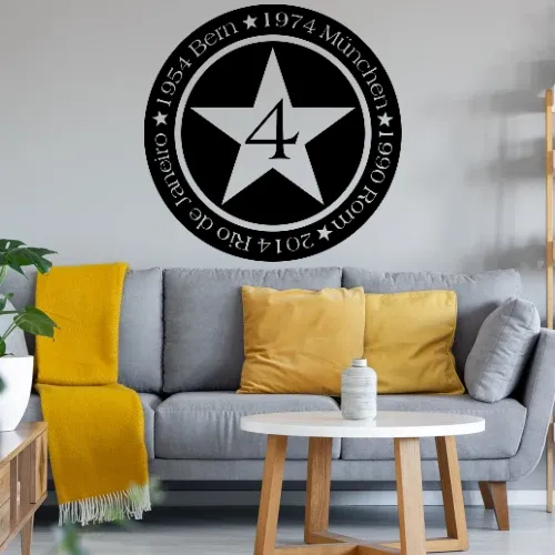 4 Sterne Weltmeister Deutschland Sonstig. Wandtattoo