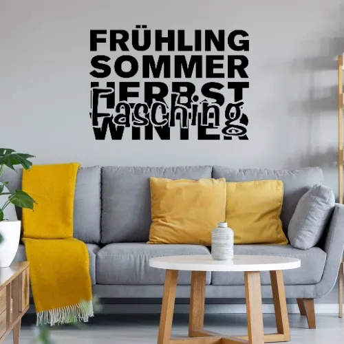 5. Jahreszeit Fasching Sonstig. Wandtattoo