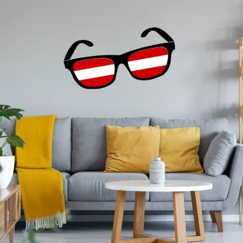 Österreich Brille Sonstig. Wandtattoo Österreich Brille Wandtattoo