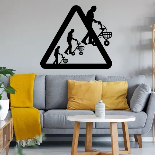 Achtung Rollatoren Sonstig. Wandtattoo
