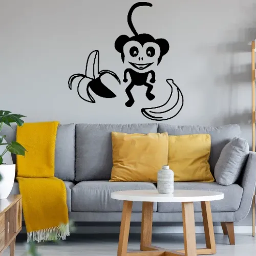 Affe mit Bananen Sonstig. Wandtattoo