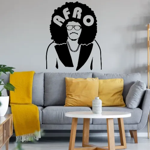 Afro Frisur Wandtattoo