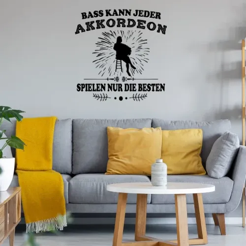 Akkordeon Spielen Nur Die Besten Harmonika Damen Sonstig. Wandtattoo