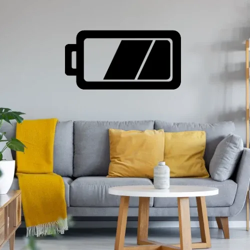 Akku Batterie Wandtattoo
