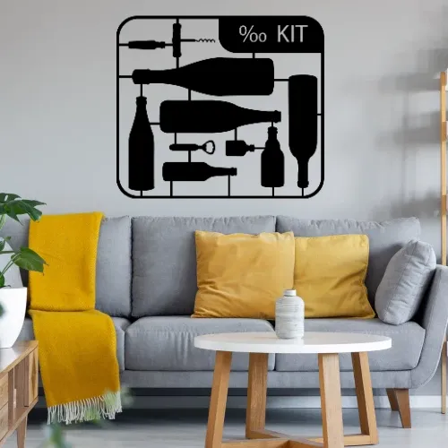 Alkohol Flaschen Kit Sonstig. Wandtattoo Alkohol Flaschen Kit Wandtattoo