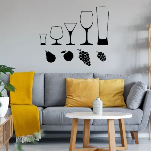 Alkoholische Getränke Sonstig. Wandtattoo