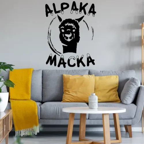 Alpaka Macka - Lama Macke - Sonstig. Wandtattoo Alpaka Macka - Lama Macke - Wandtattoo
