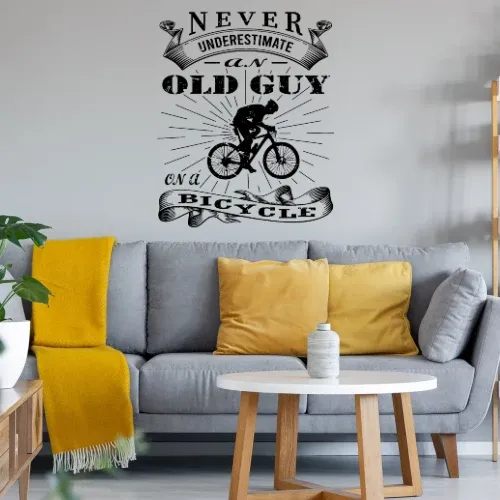 Alter Mann Fahrrad Rente Spruch für Männer Sonstig. Wandtattoo
