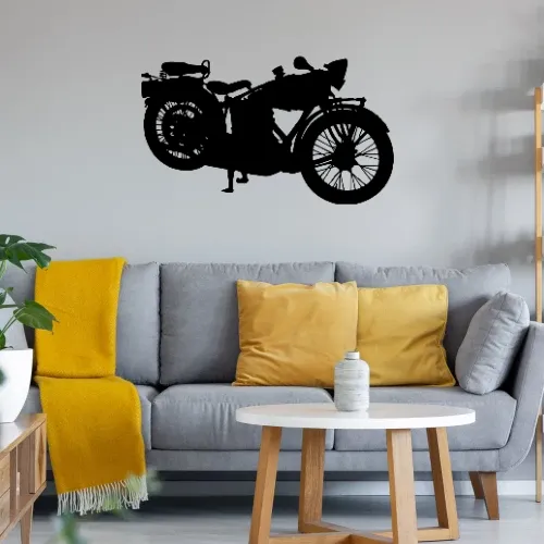 altes Mottorrad Wandtattoo