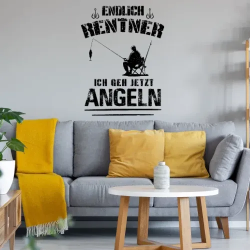 Angel Rente Angler Rentner Geh Jetzt Angeln Spruch Sonstig. Wandtattoo