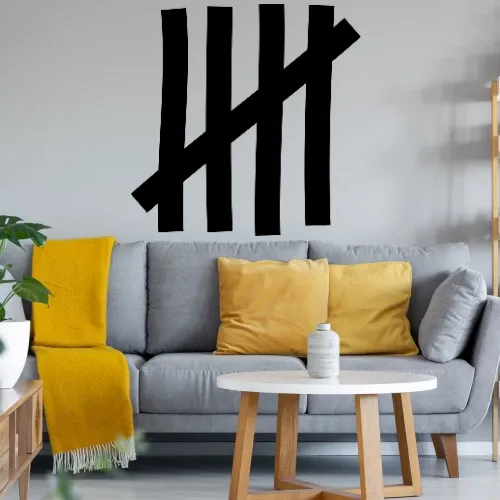 Anstreich Striche als Zaun Sonstig. Wandtattoo