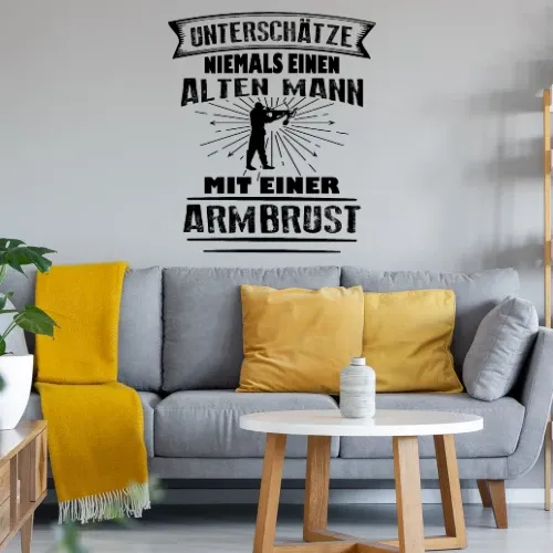 Armbrust Bogenschießen Alter Mann Bogensport Sonstig. Wandtattoo