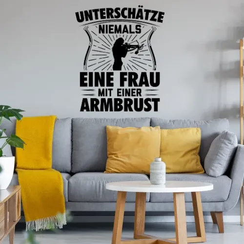 Armbrust Bogenschießen Bogensport Schützin Wandtattoo