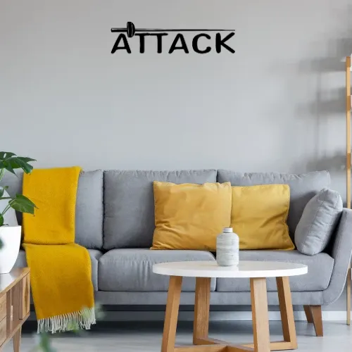 Attack Fechten Fechter Degen Wandtattoo
