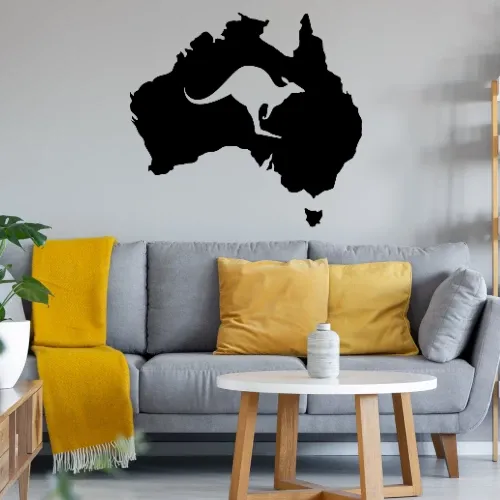 Australien mit Känguru Sonstig. Wandtattoo