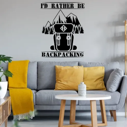 Backpacking Backpacker Reisender Sonstig. Wandtattoo Backpacking Backpacker Reisender Wandtattoo