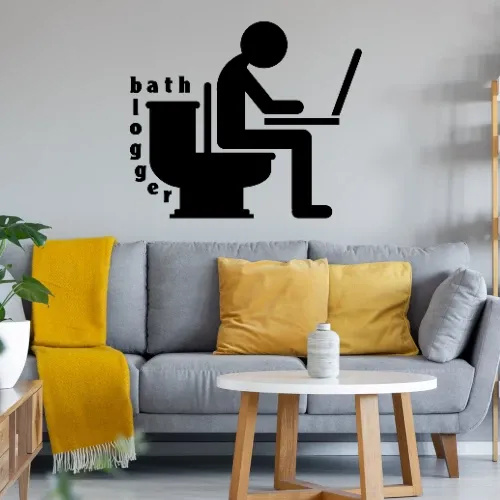 Bad Blogger auf Toilette Sonstig. Wandtattoo