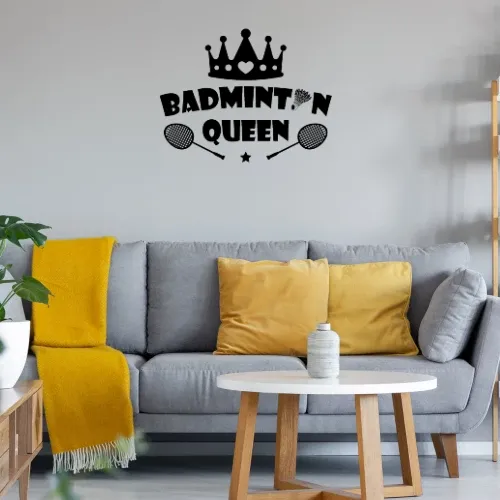 Badminton Queen Federball Badmintonspielerin Sonstig. Wandtattoo Badminton Queen Federball Badmintonspielerin Wandtattoo