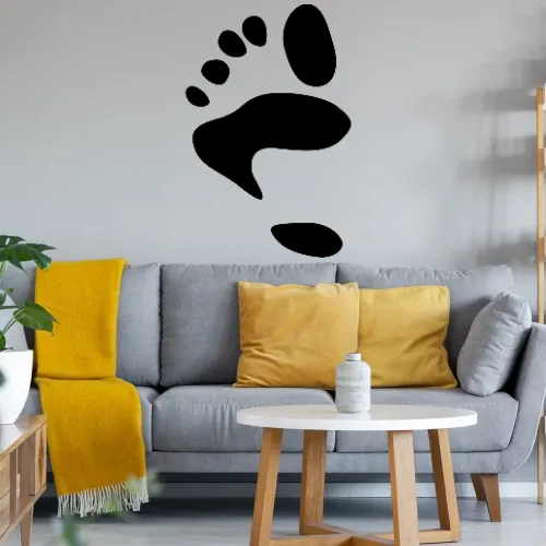 Barefoot Symbol Footprint Icon Wandtattoo