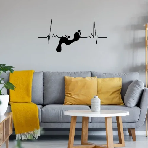 Barfuss Herzschlag Wandtattoo