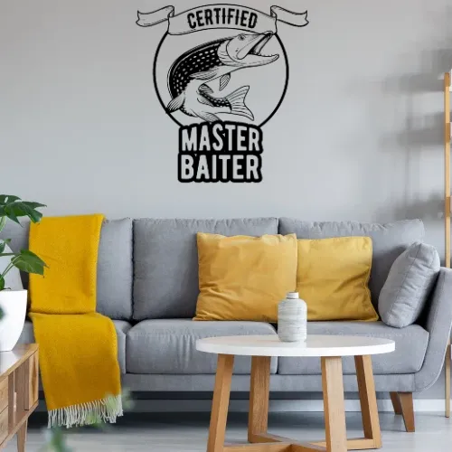 Bescheinigter Köder Meister Sonstig. Wandtattoo Bescheinigter Köder Meister Wandtattoo