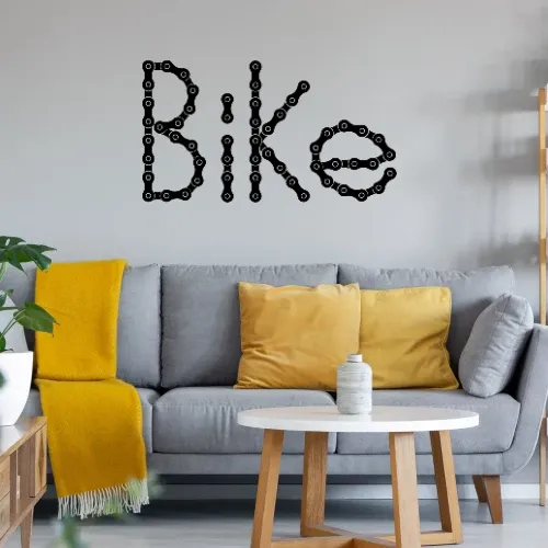 Bike in Kettengliedern Wandtattoo