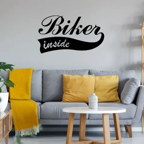 Biker inside Wandtattoo