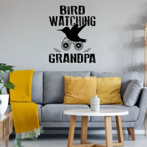 Bird Watching Grandpa Vogelbeobachter Birdwatching Wandtattoo