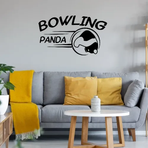 Bowling Panda Wandtattoo