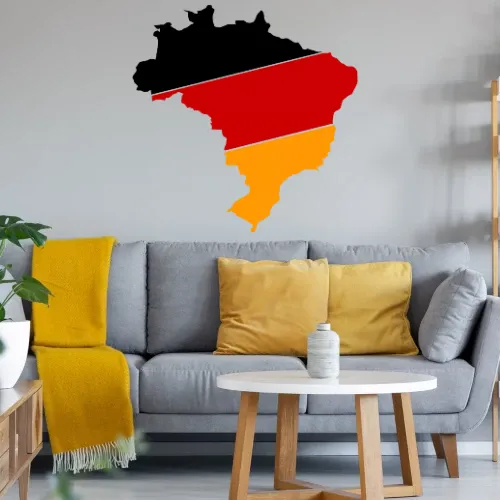Brasilien in Deutschland Farben Shirt Wandtattoo