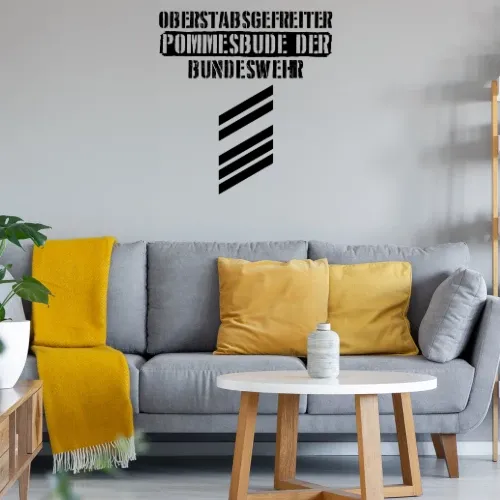 Bundeswehr Mannschaften Spruch Oberstabsgefreiter Wandtattoo
