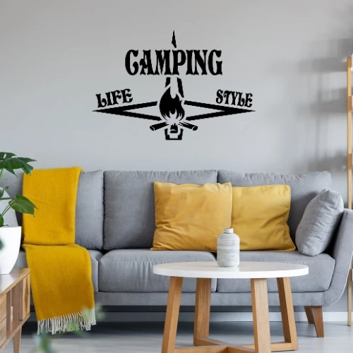 Camping Lifestyle Campfire Sonstig. Wandtattoo Camping Lifestyle Campfire Wandtattoo