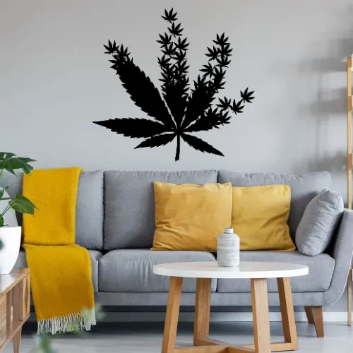 Cannabis aus Cannabisblättern Sonstig. Wandtattoo