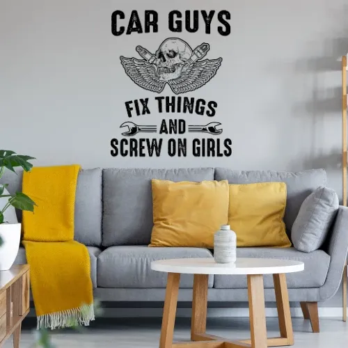 Car Guys Fix Things - Kfz Mechaniker Mechatroniker Wandtattoo