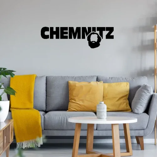 Chemnitz Karl-Marx-Stadt Wandtattoo