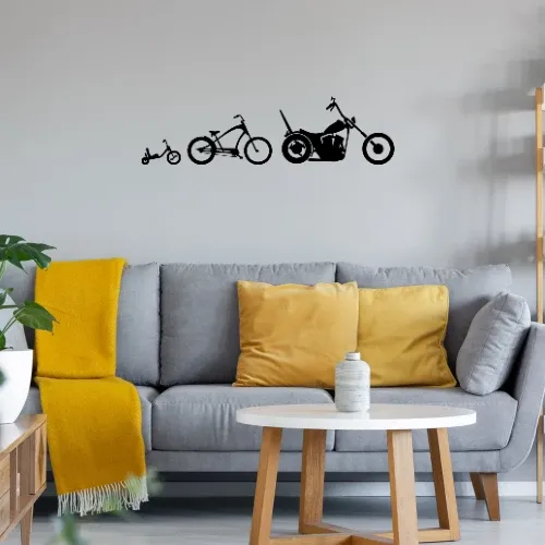 Chopper Bike Evolution Wandtattoo