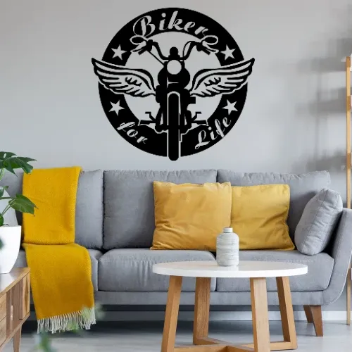 Chopper Engel Wandtattoo
