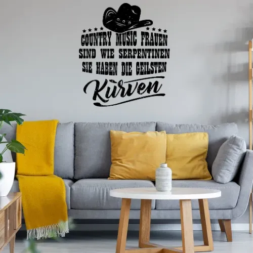 Country Music Kurven Western Tanzen Geschenkidee Sonstig. Wandtattoo Country Music Kurven Western Tanzen Geschenkidee Wandtattoo