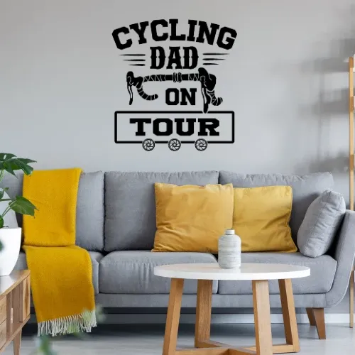 Cycling Dad - Rennrad Radfahrer Fahrradfahrer Wandtattoo