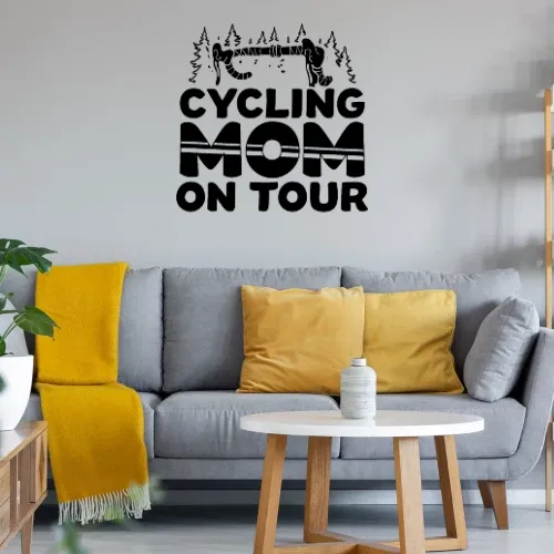 Cycling Mom - Rennrad Radfahrer Fahrradfahrer Wandtattoo