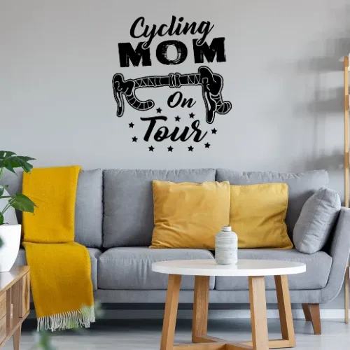 Cycling Mom - Rennrad Radfahrer Fahrradfahrer Sonstig. Wandtattoo Cycling Mom - Rennrad Radfahrer Fahrradfahrer Wandtattoo