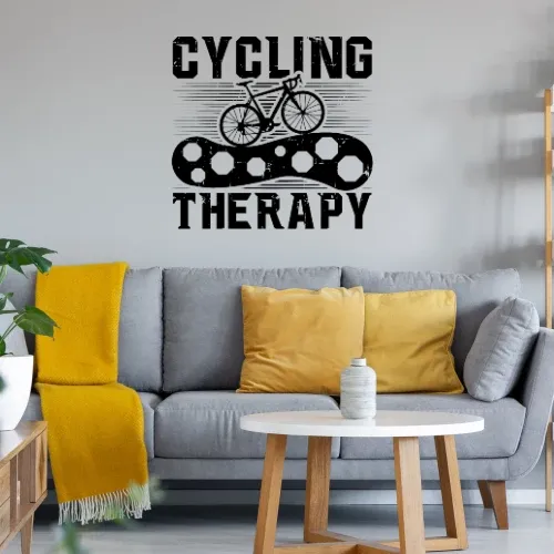 Cycling Therapy - Radfahrer Werkzeug Fahrradfahrer Wandtattoo