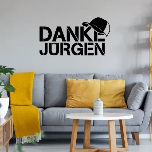Danke Jürgen Basecap Sonstig. Wandtattoo